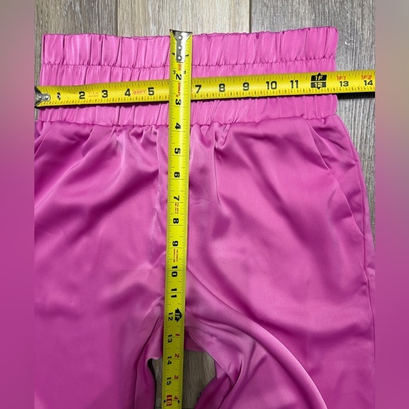 Vibrant Pink Elastic Waist wide leg soft Pants size M - Picture 7 of 10